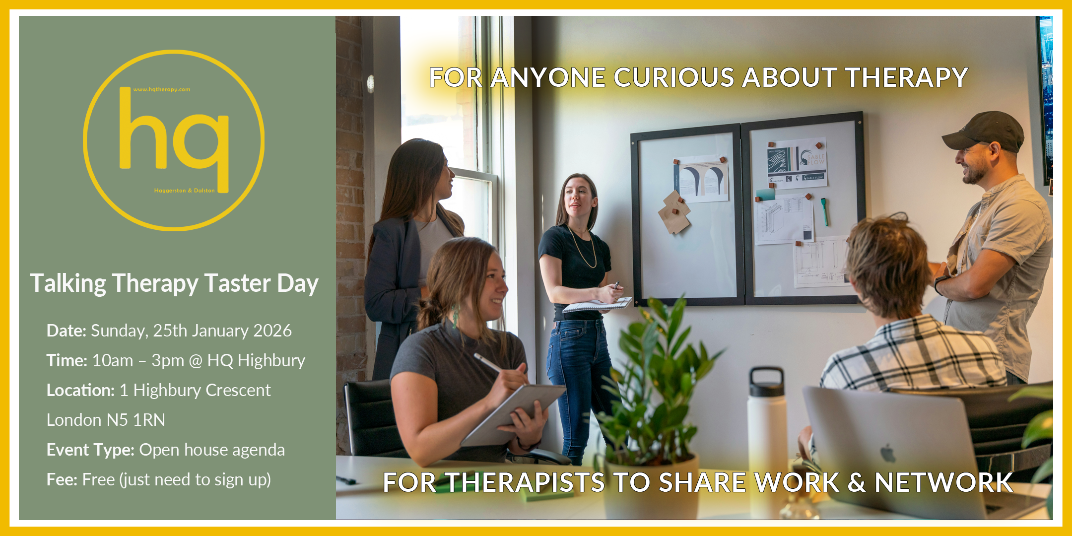 HQ Therapy's Talking Therapy Taster Day Thumb